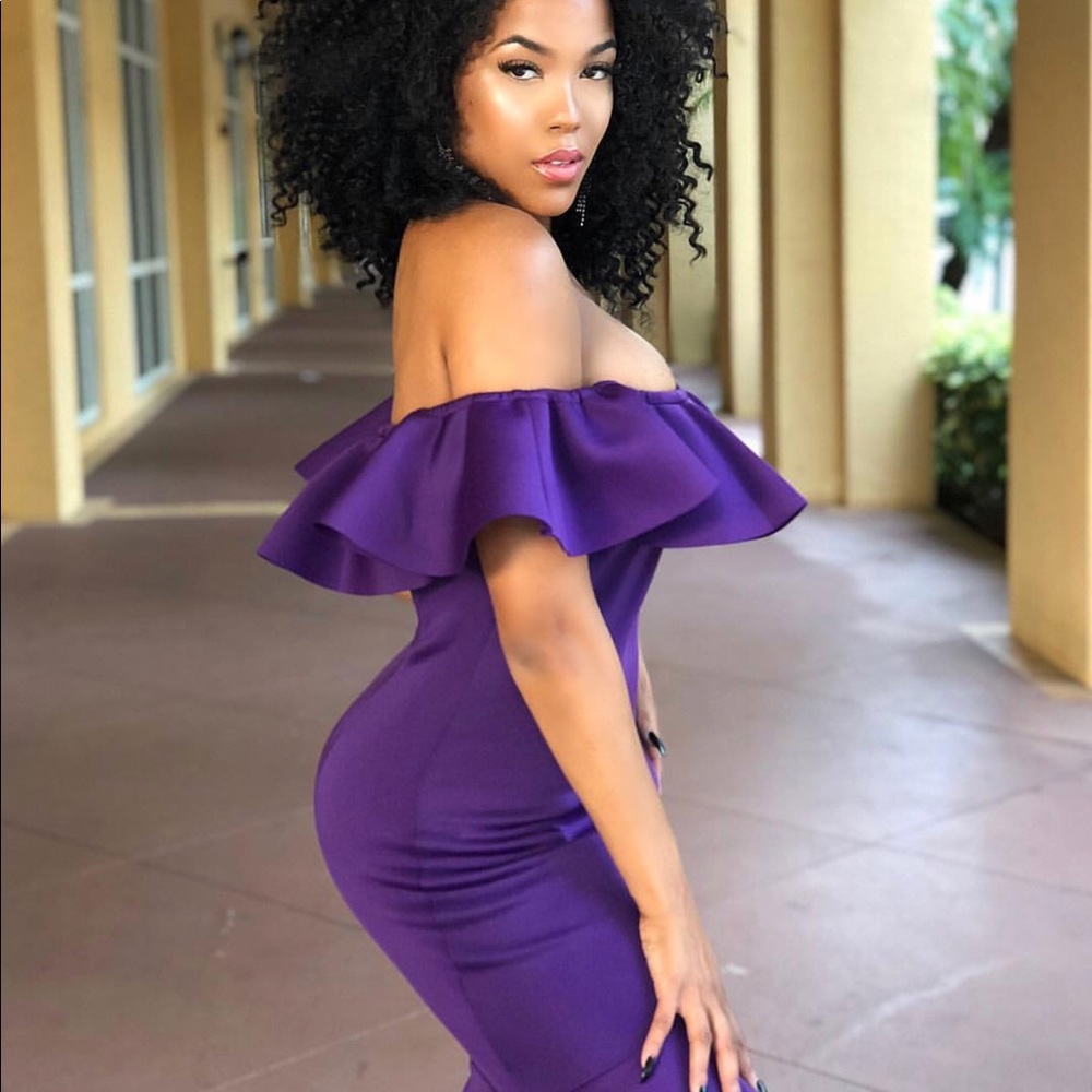 Plum Ruffle Dress